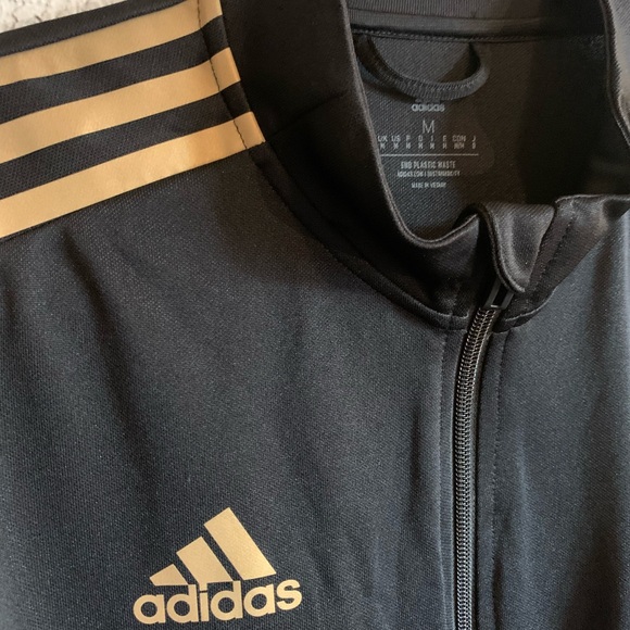 adidas Tiro Track Jacket Men’s Medium Black & Gold NWOT - Picture 4 of 12